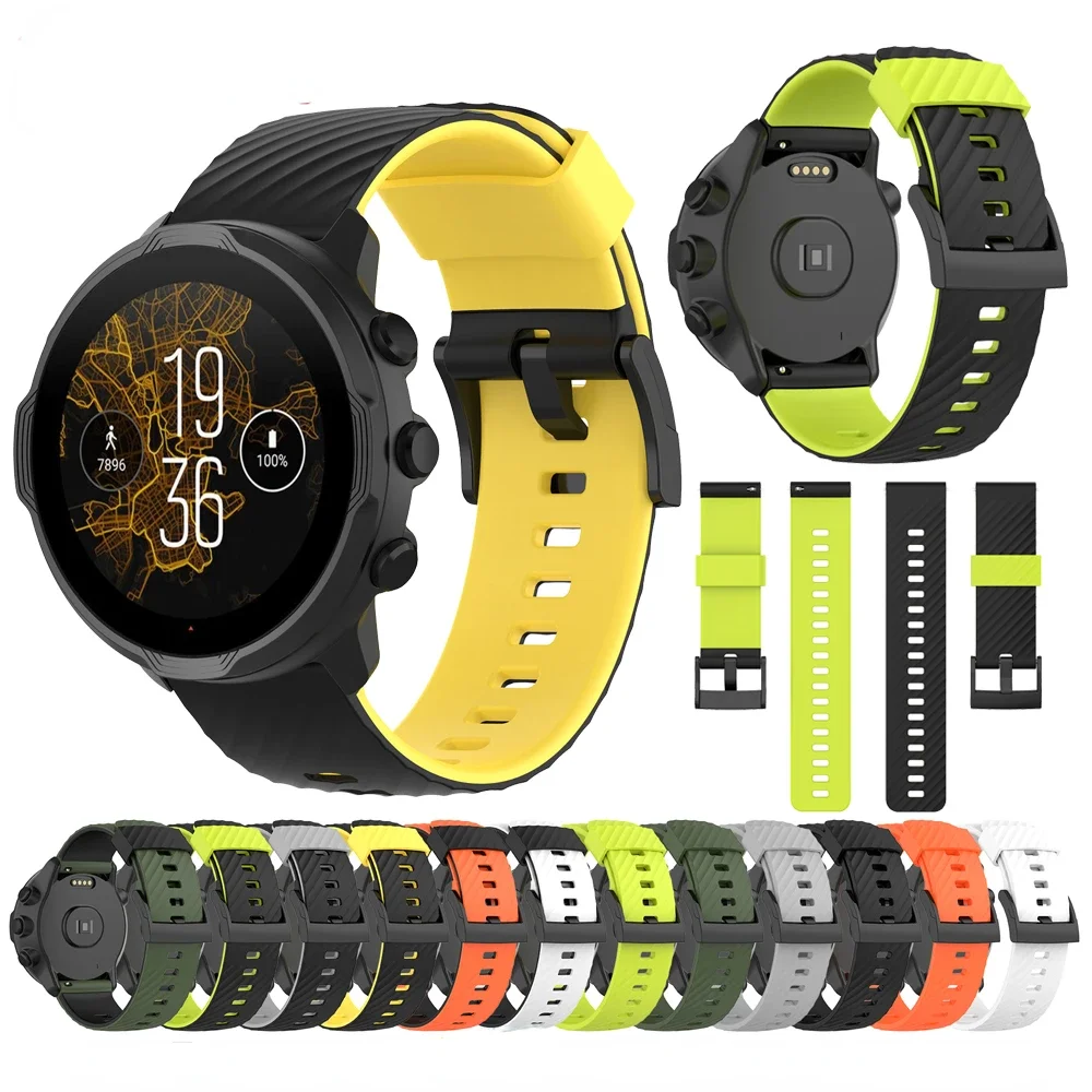 Cinturini Per Orologi In Silicone Da 24Mm Per Suunto 9 D5 Spartan Sport Smart Wrist Band Sostituzione Correa Per Suunto 7
