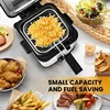 SUSTEAS Deep Fryer with Basket, 1500W Electric Deep Fryers for Home Use with Temperature Control, Removable Lid and 2.5L/1.5L 3