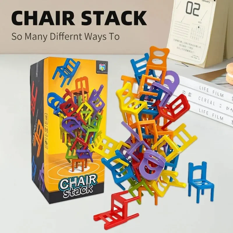 Stacking Chairs Educational Toys Building Blocks Parent-Child Gathering Interactive Stress Reduction Toys