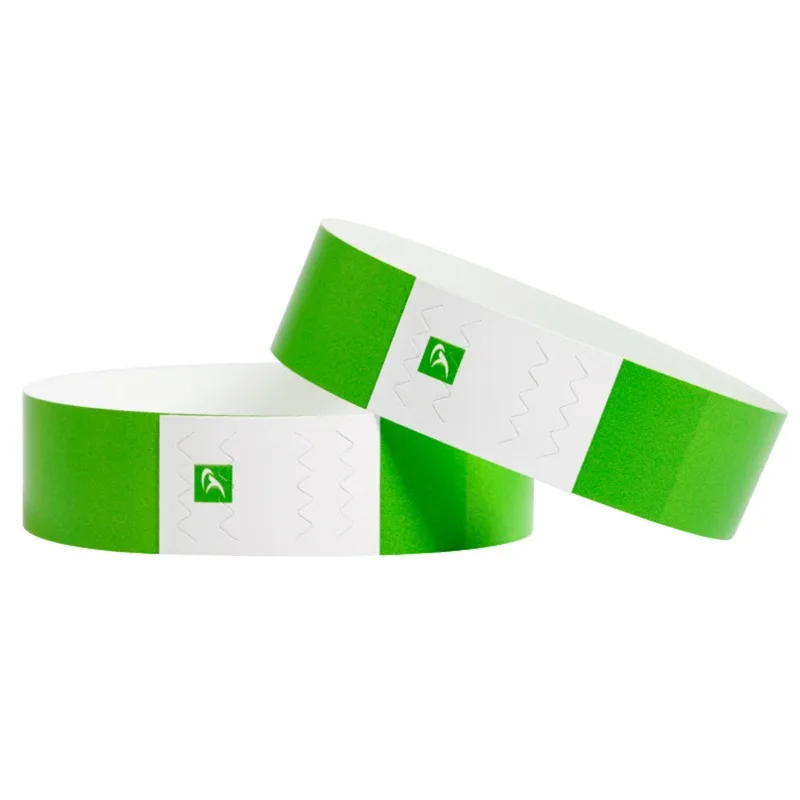 Paper Wristbands 100Pcs Disposable Bracelet Wristband Party Paper Bracelet Synthetic Paper Plastic Pattern Card Party