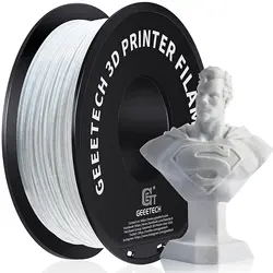 Premium Silk PLA 3D Printing Filament - 1kg Spool, 1.75mm - Vacuum-Sealed (Like Marble Grey)