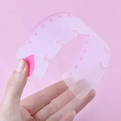 2 pçs régua atraente pvc leve anti slid slot marcador régua para presentes pasta régua marcador régua