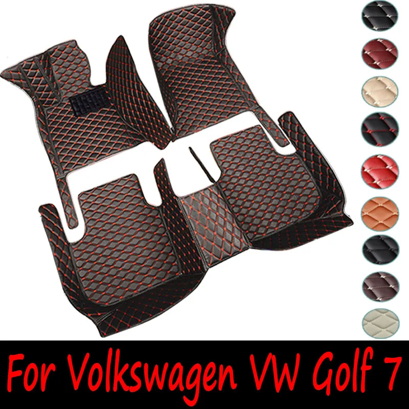 

Car Floor Mats For Volkswagen VW Golf 7 7.5 GTE GTD GTI 2012~2020 Carpets Leather Mat Rugs Pad Interior Parts Car Accessories