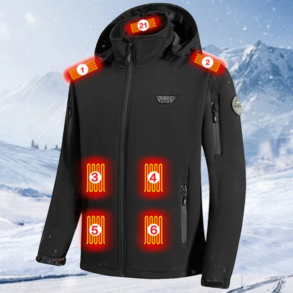 21 Areas Heated Jacket Winter Heating Motorcycle Jacket Camping Warm Heated Clothes for Men and Women