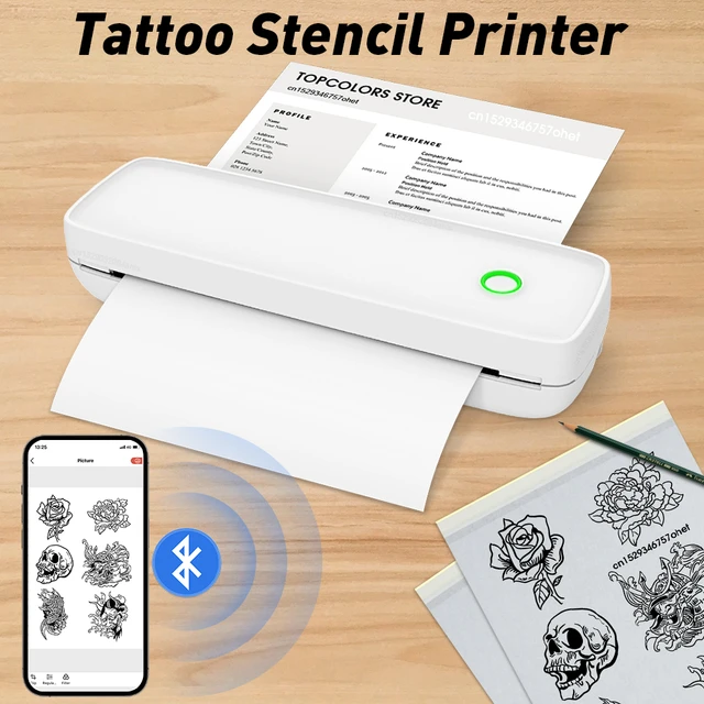 Mini Portable Printer A4 Paper Thermal Printer Inkless Bluetooth Tattoo  Stencil Printer Tattoo Transfer by Phone Computer Print - AliExpress