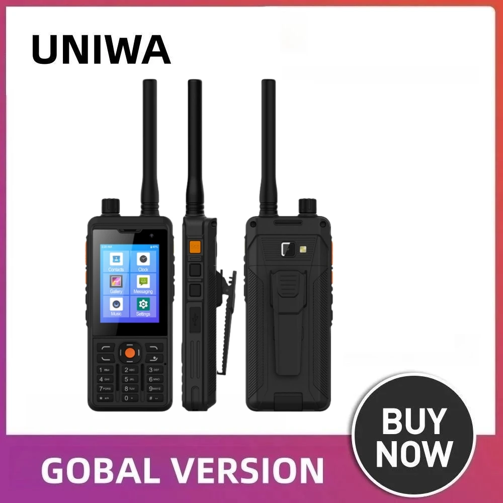 UNIWA P5 Zello Walkie Talkie Phone IP65 Waterproof Android 9.0 2G/3G/4G 1GB+8GB ROM Cellphones UHF 400-480mhz Support NFC zello walkie talkie phone uniwa alps f50 android smartphone 2g 3g 4g cellphones single standby quad core mtk6735 1gb 8gb rom