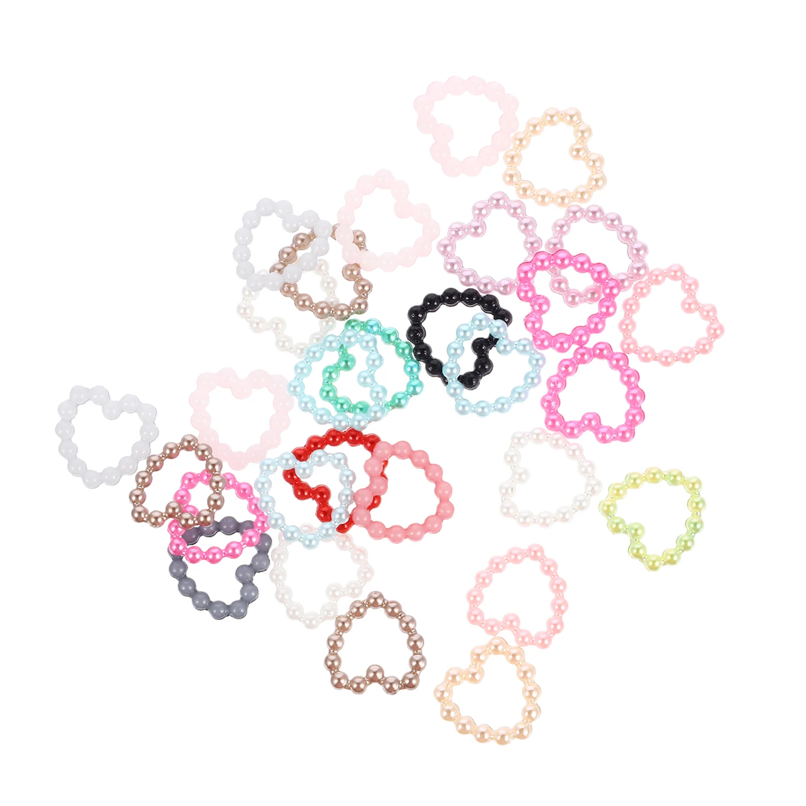 

Nail Accessories Manicure Studs Embellishment DIY for Diamond Decor Heart-shaped Manicures Ornament Abs Pearl Charms