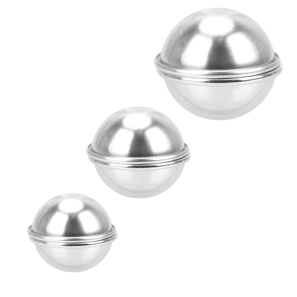 Aluminum Alloy Semicircle Sphere Shape 6 pcs Ice Cream Cake Mould DIY Tool