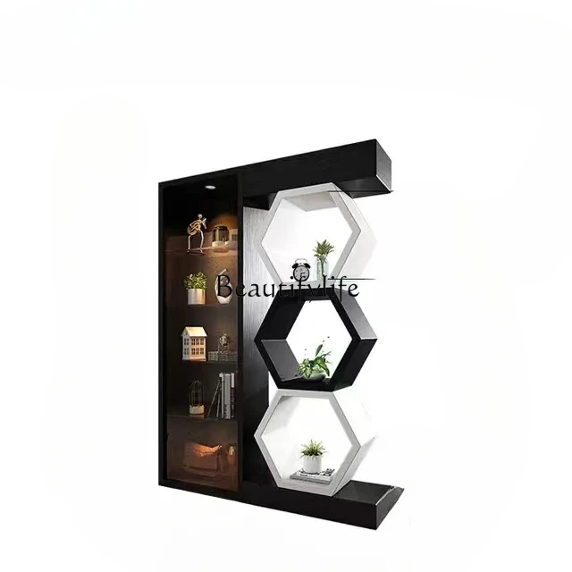 

Entrance Household Shoe Cabinet Integrated Modern Simple and Light Luxury-Style Double-Sided Storage Rack Wine Cabinet Hallway