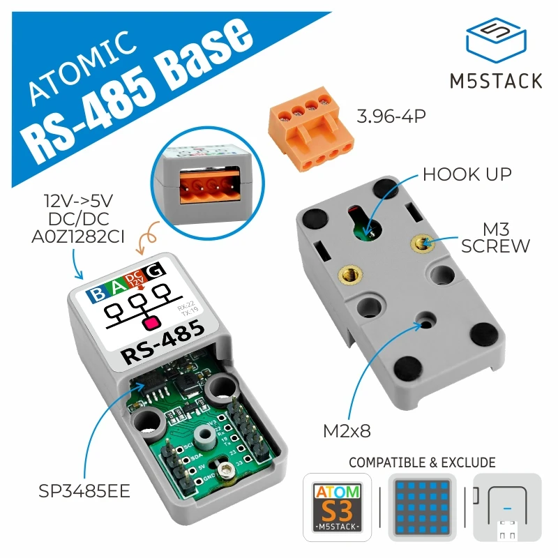 Oficial Atomic Base Rs485 Ttl-rs485 Conversor M5stack - Imagem 3