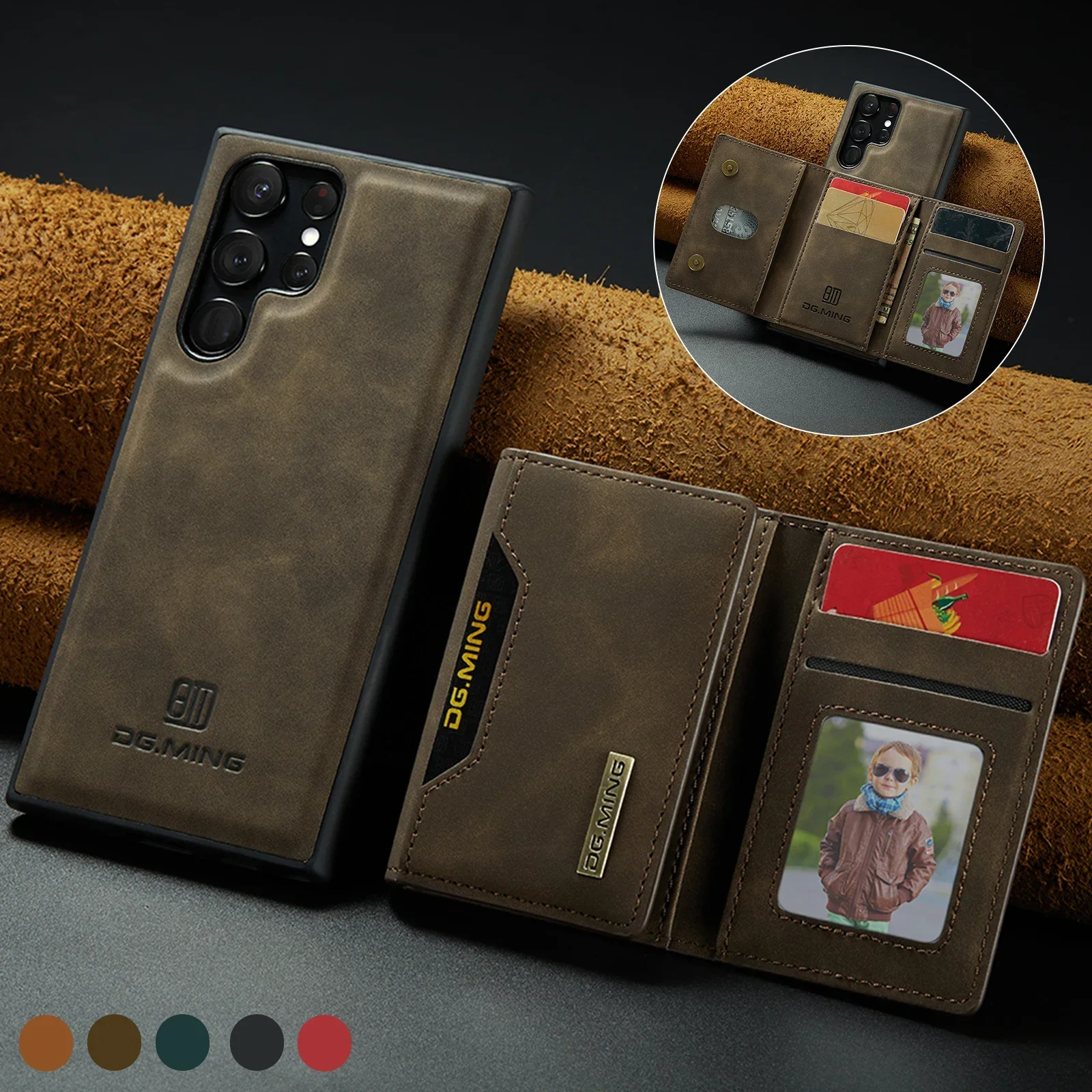 

Magnetic Wallet Case For Samsung Galaxy S23 S22 S21 Plus S20 Fe Note 20 Ultra Card Pocket Stand Protective Leather Cover