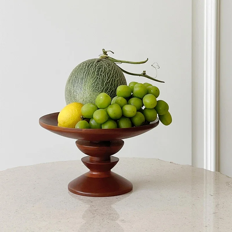 

Первоклассная обеденная тарелка из вишневого дерева, тарелка для фруктов в винтажном стиле, роскошный поднос для кондитерских изделий и закусок, элегантная Бытовая тарелка для хранения