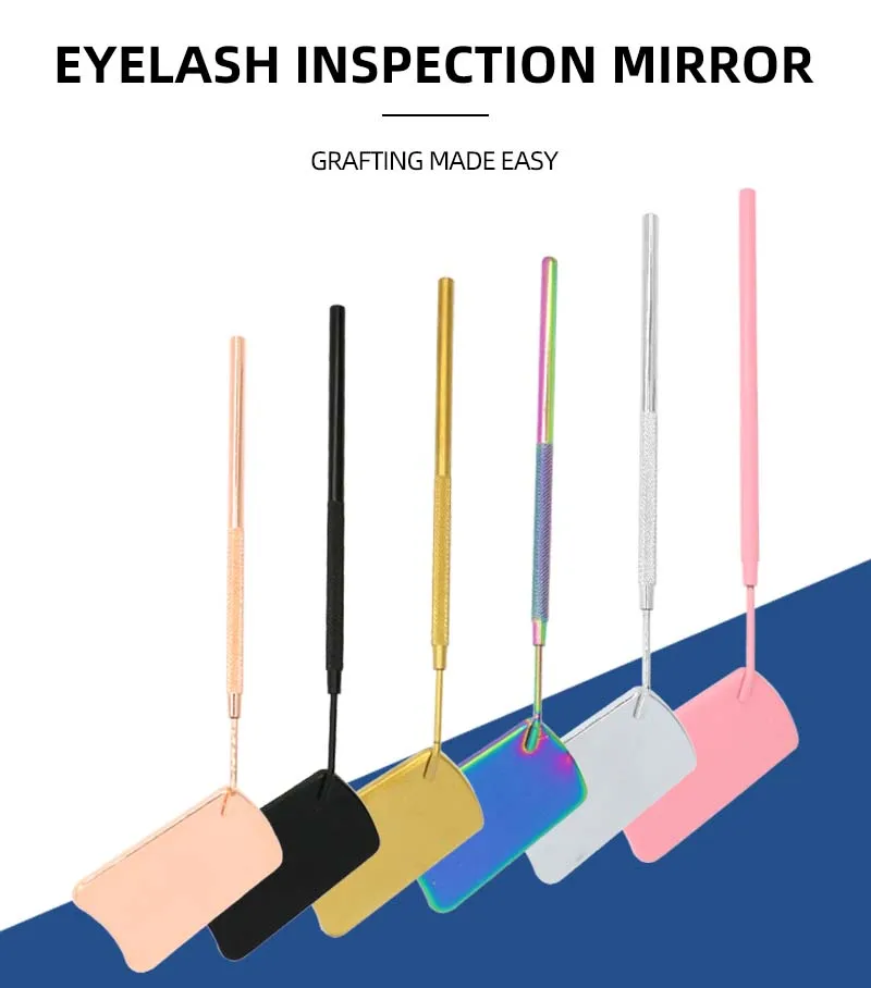 EyelashExtensionMirrorLargeMakeupMirrorMagnifyingBeautyLongHandleMirrorforChecking