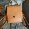 2024 Ins Vintage Women Backpack Cowhide Leather High Quality Female Shoulder Bag College Girl School Book Backpacks Daypack 3