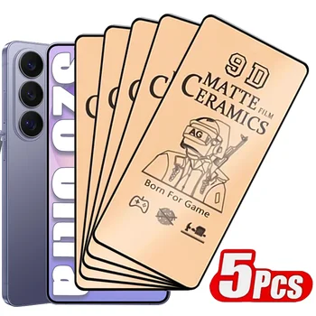 Pellicola in ceramica opaca da 5 pezzi per Samsung S26 Ultra S24 Plus S23 FE S22 S21 S25 Protezione schermo per Samsung A55 A54 A34 A16 A52S