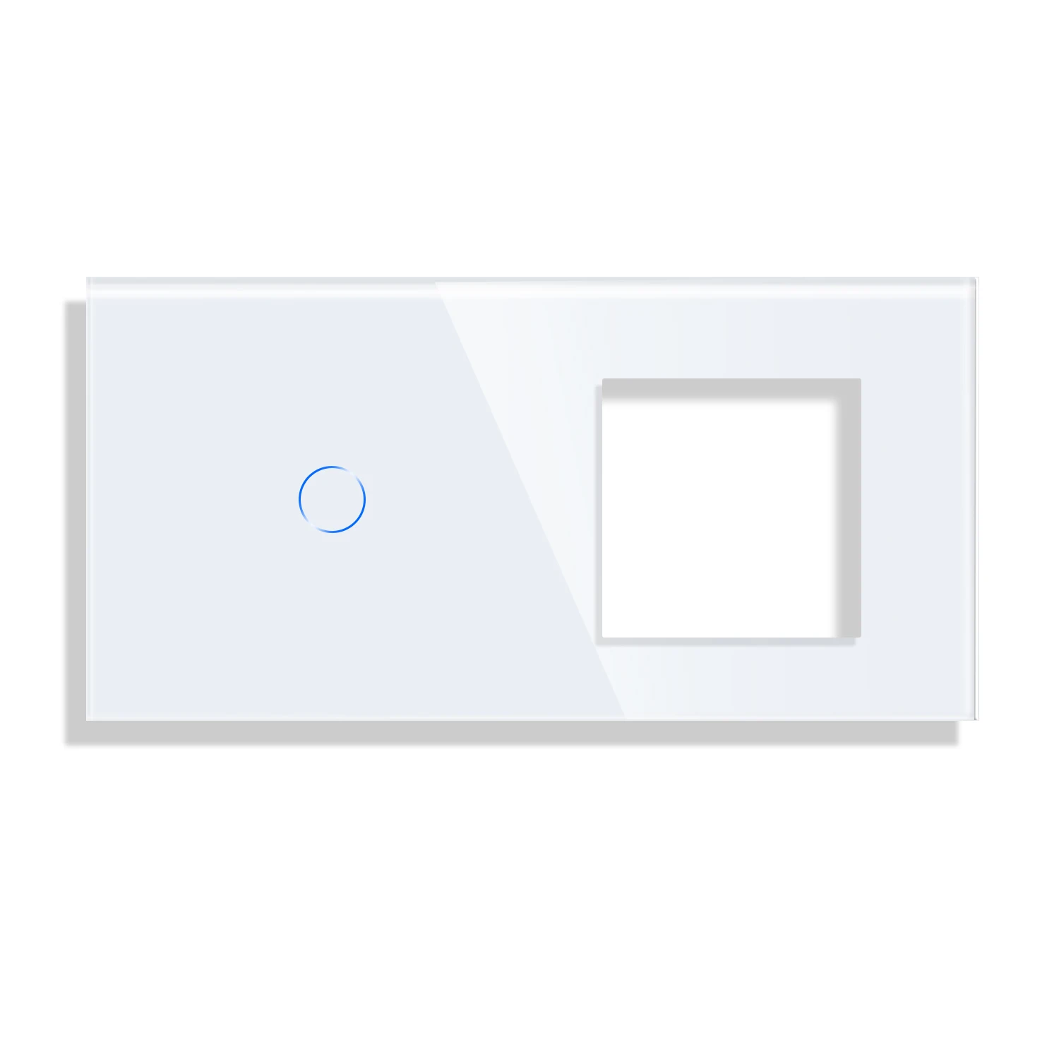 Bingoelec Toughened Glass Panel And Socket Frame Three Color Panel 86*157mm tempered glass frame