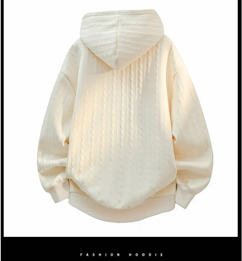 Übergroße M-8XL Kapuzenoberteile Frühling Herbst Herren/Damen Lose einfarbige Mäntel Outwear Unisex Jacken Jugend Reißverschluss vorne Hoody – Detail 11