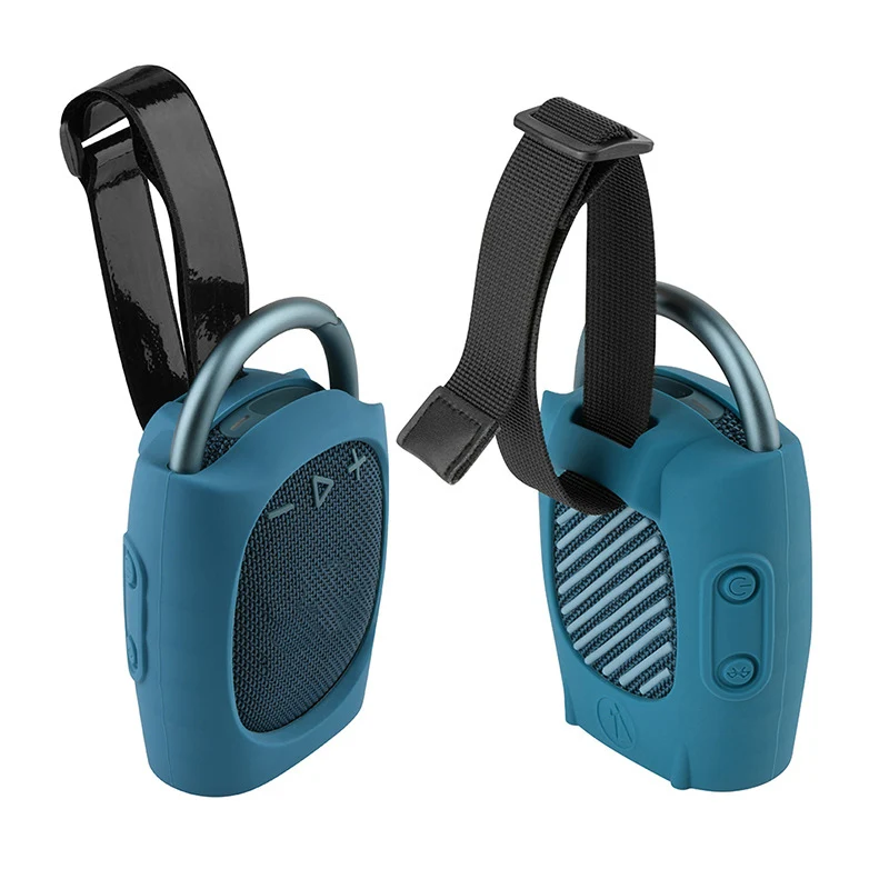 Protezione per altoparlante per JBL Clip 4 Custodia morbida per altoparlante in silicone per custodia JBL CLIP4 con cinturino - immagine 2
