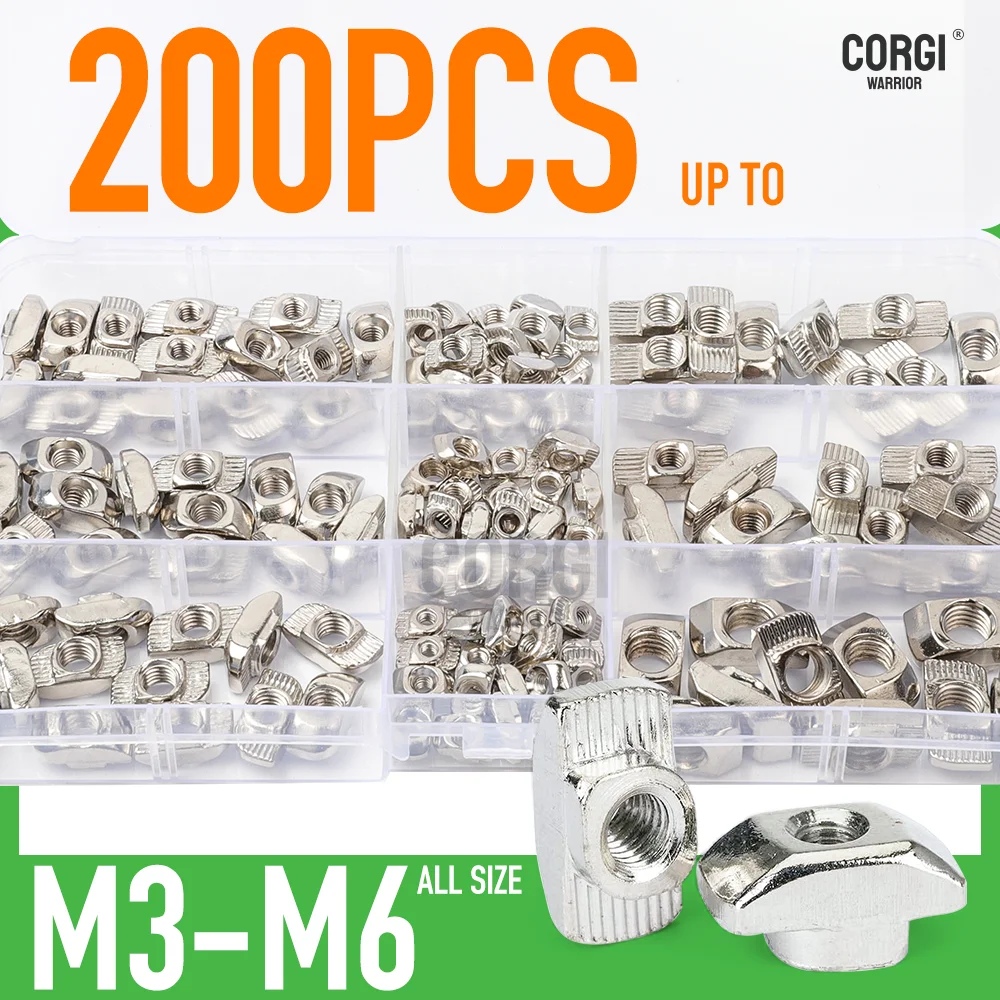 AluminiumProfileTNutsKitM3M4M5M6M8202030304040Series