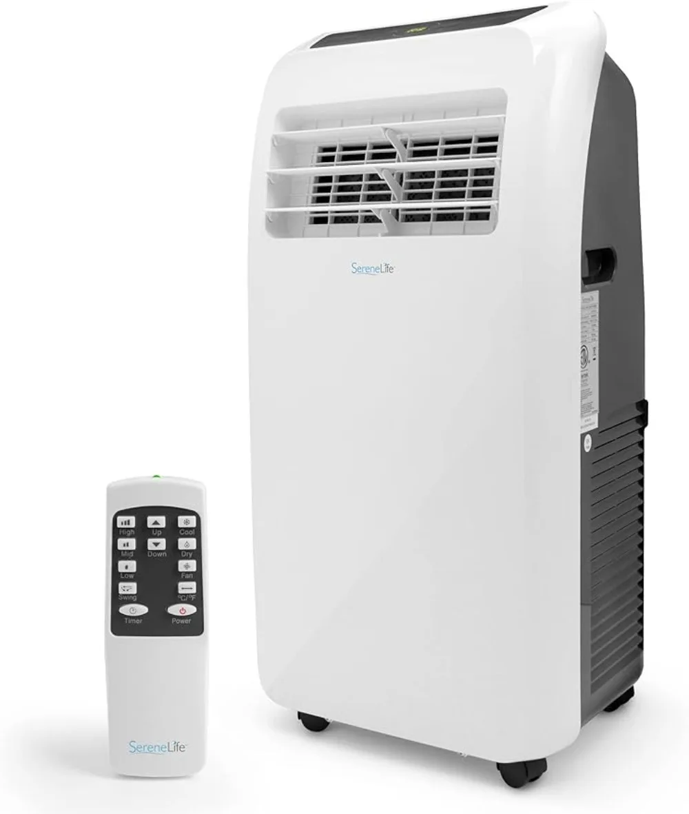 

SereneLife SLPAC8 SLPAC 3-in-1 Portable Air Conditioner with Built-in Dehumidifier Function,Fan Mode, Remote Control