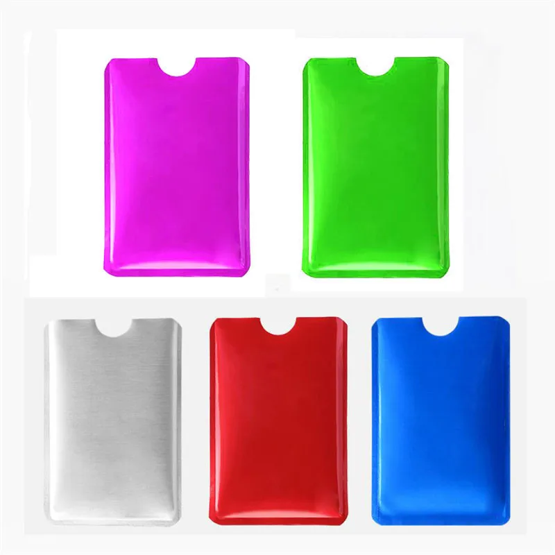 

5PCS Men Anti Rfid Wallet Blocking Reader Lock Bank Card Holder Id Bank Card Case Protection Metal Credit NFC Holder Aluminium