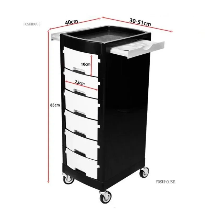 Modern Hair Salon Trolley Station Storage Hairdresser Nail Salon Trolley Rolling Cart Furniture Utility Tool Carts n
