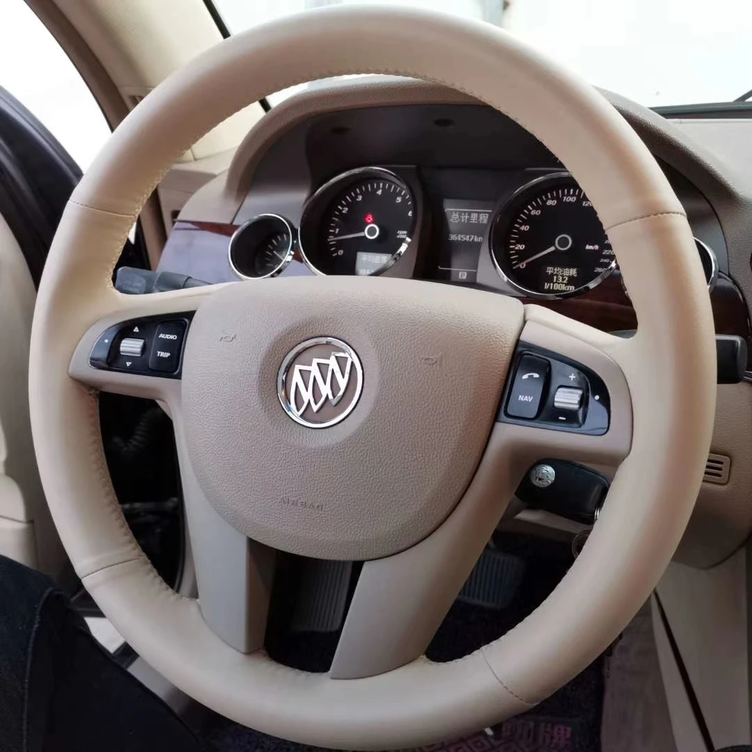 

Кожаная оплетка рулевого колеса для ручного шитья, подходит для Buick Park Avenue 07-11, внутренние аксессуары