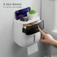 Portable Toilet Roll Paper Holder Plastic Waterproof Double Layer Paper Dispenser For Toilet Storage Box Bathroom Accessories 4