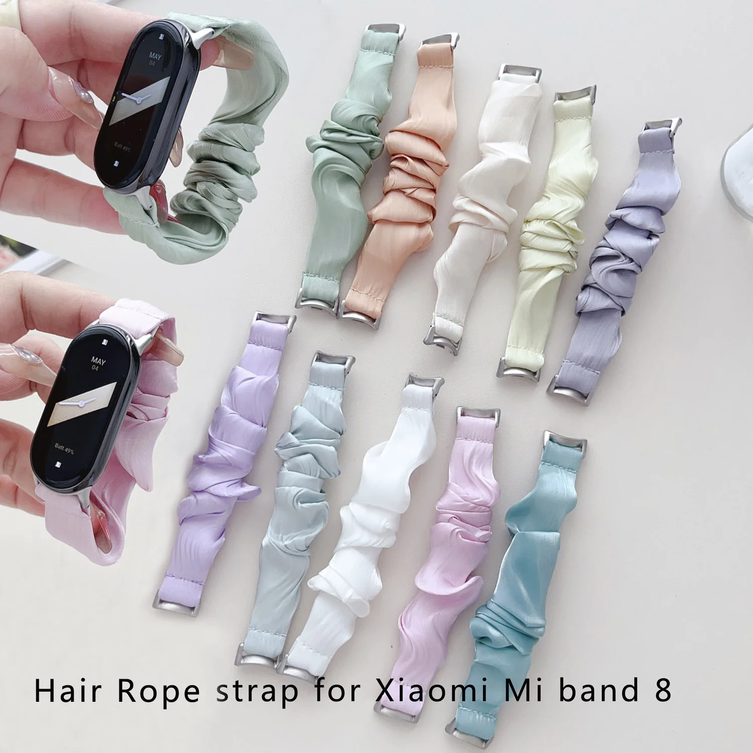 

Женский резинка для волос для XiaoMi Band 8 Элегантный Эластичный тканевый ремешок для MiBand 8 Смарт-часы Correa для Mi Band 8 Женский браслет для девушек