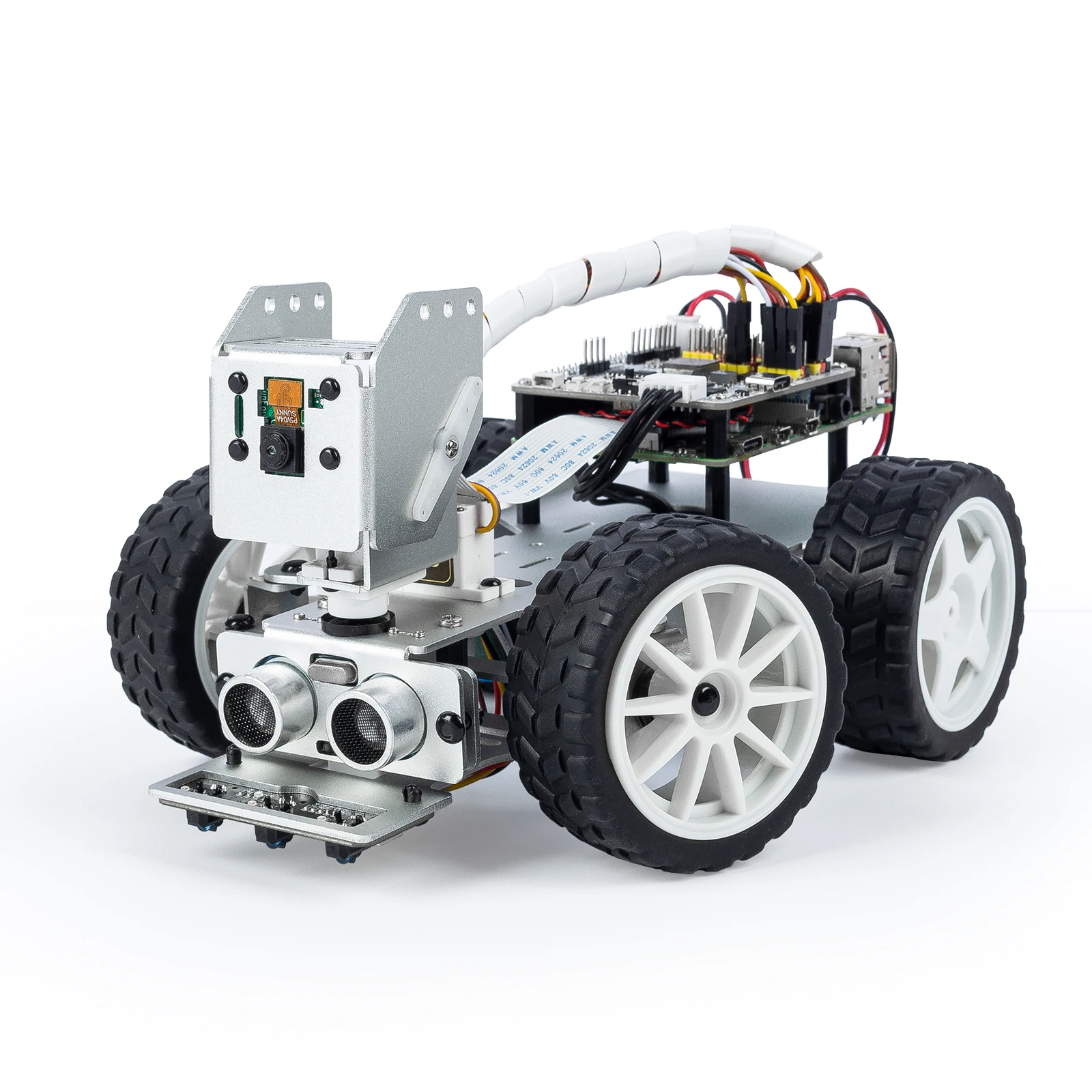CC SunFounder Raspberry Pi Smart Video Robot Car Kit Python/Blockly (Like Scratch) Rechargeable Batteries Included robot diy kit