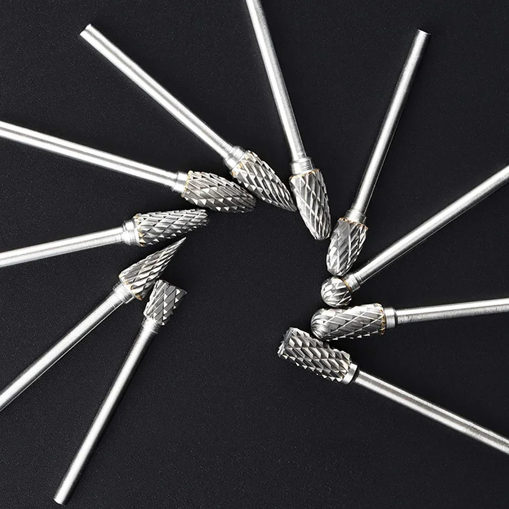 Carbide Burr Set Compatible with Dremel 1/8