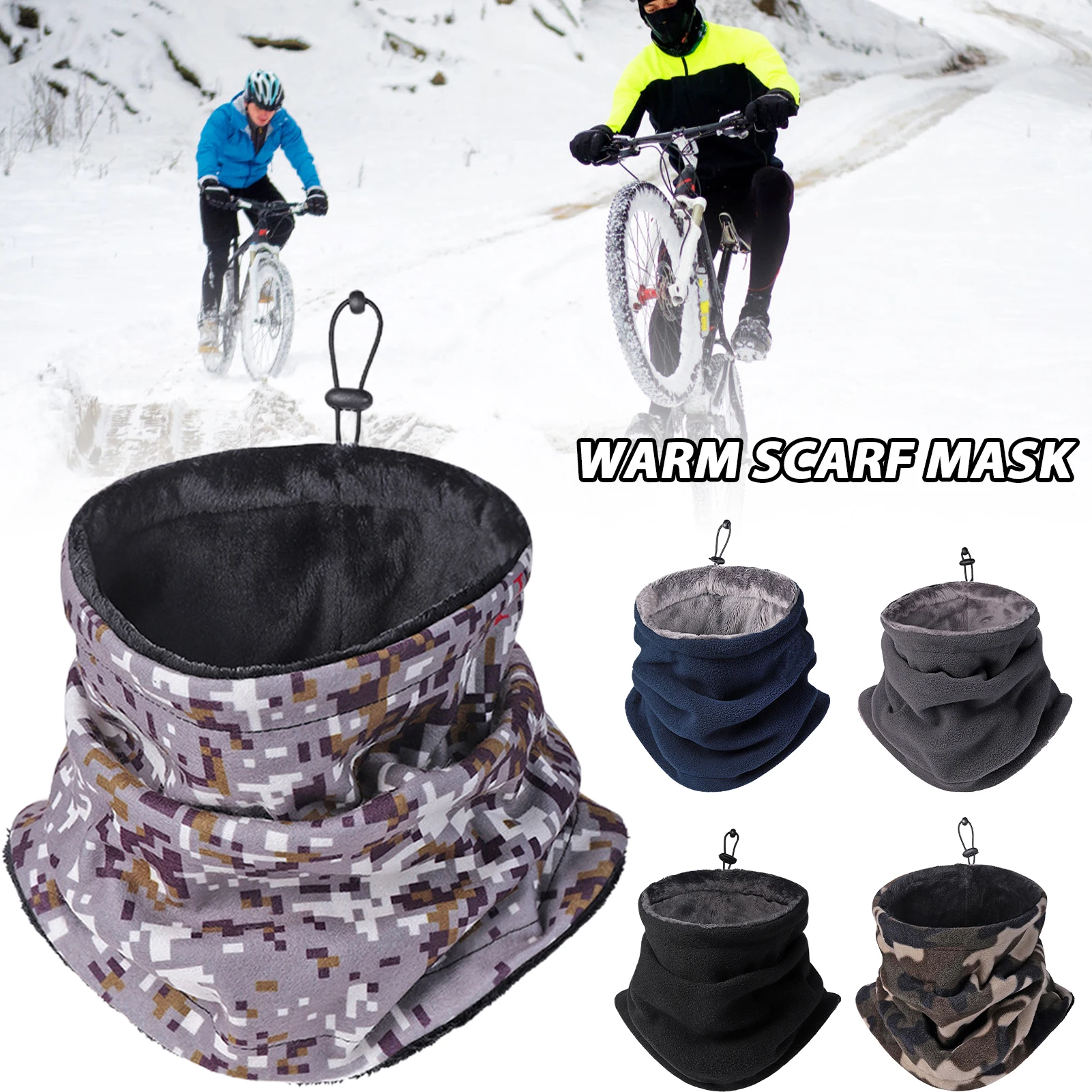 Neck Gaiter Mountain Bike Snood Fleece Scarf Neck Women Men Neck