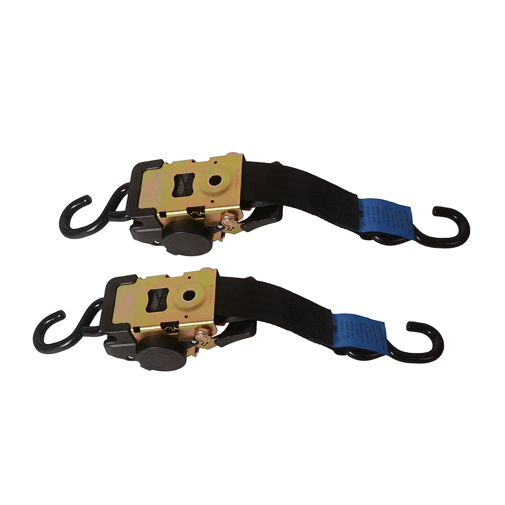 3 Meters S-hook Universal Tool Tie Down Belts With Automatic Rollup Auto Retractable Easy To Carry Ratchet Tie Down Starp tie down belts