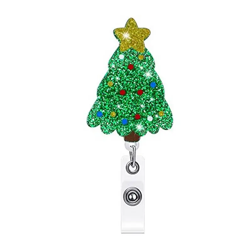 

Santa Claus Badge Holder Stretchable Card Badge Reel Light Weight Card Holder And Badge Holder Gift For Christmas Thanksgiving