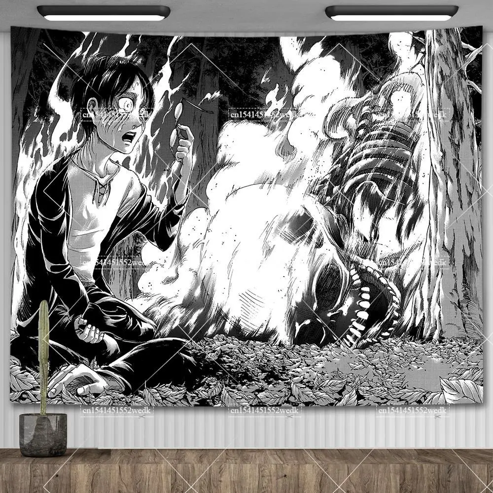 Eren Jaeger Vrijheid Wandtapijt Opknoping Japanse Anime Wandtapijt  Slaapzaal Achtergrond Doek Esthetische Partij Achtergrond Kamer Decor -  AliExpress, image size:1000x1000