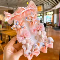 10Pcs/Set Cute Bows Baby Hairclips Lace Flower Children Girls Hairpins Hairdresses Baby BB Clip Gifts 6