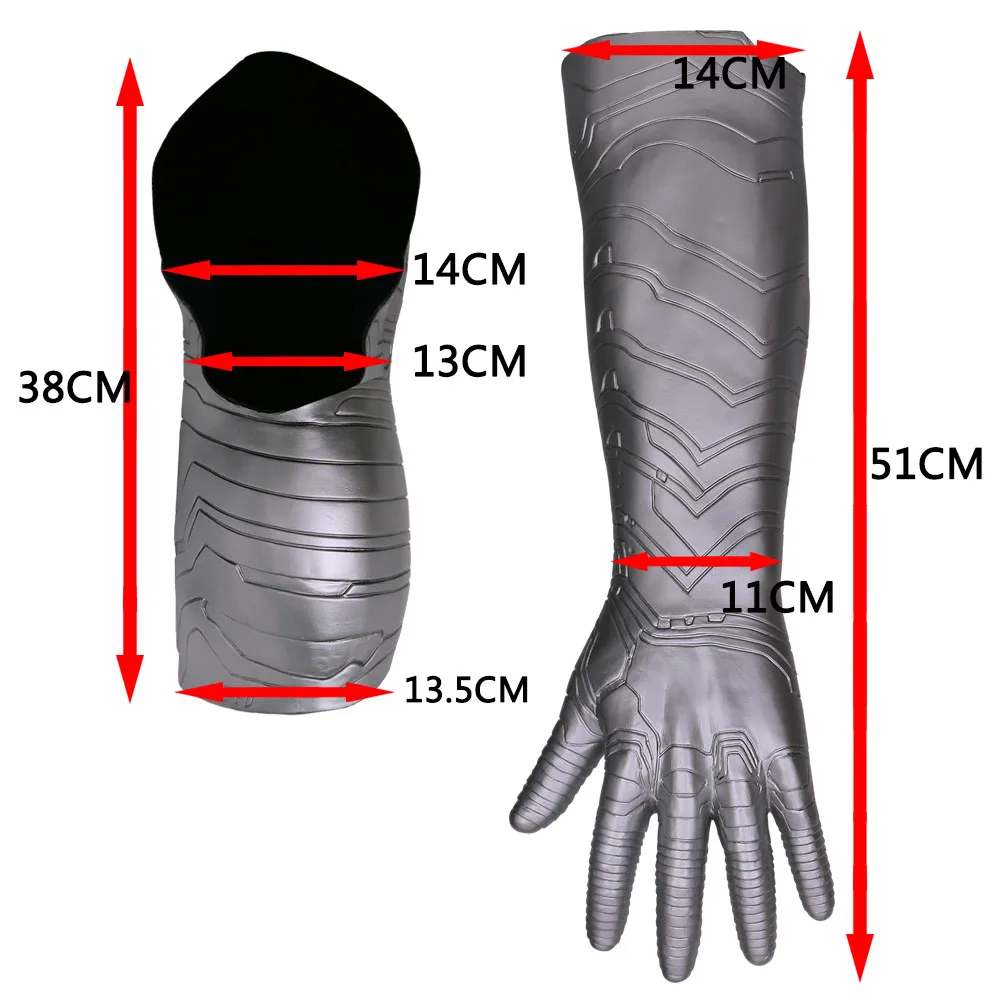 Disney Accessories Winter Soldier Arm Captain America 3 Bucky Barnes Arm Armour Cosplay Costume High Level Latex Man Hot Sale cosplay arm armour