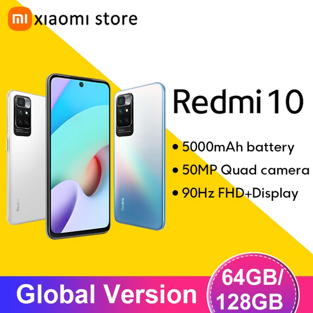 Global Version Xiaomi Redmi 10 2022 64GB 128GB MediaTek Helio G88 Octa Core  50MP AI Quad Camera 90Hz FHD Display Redmi10 2022 - AliExpress