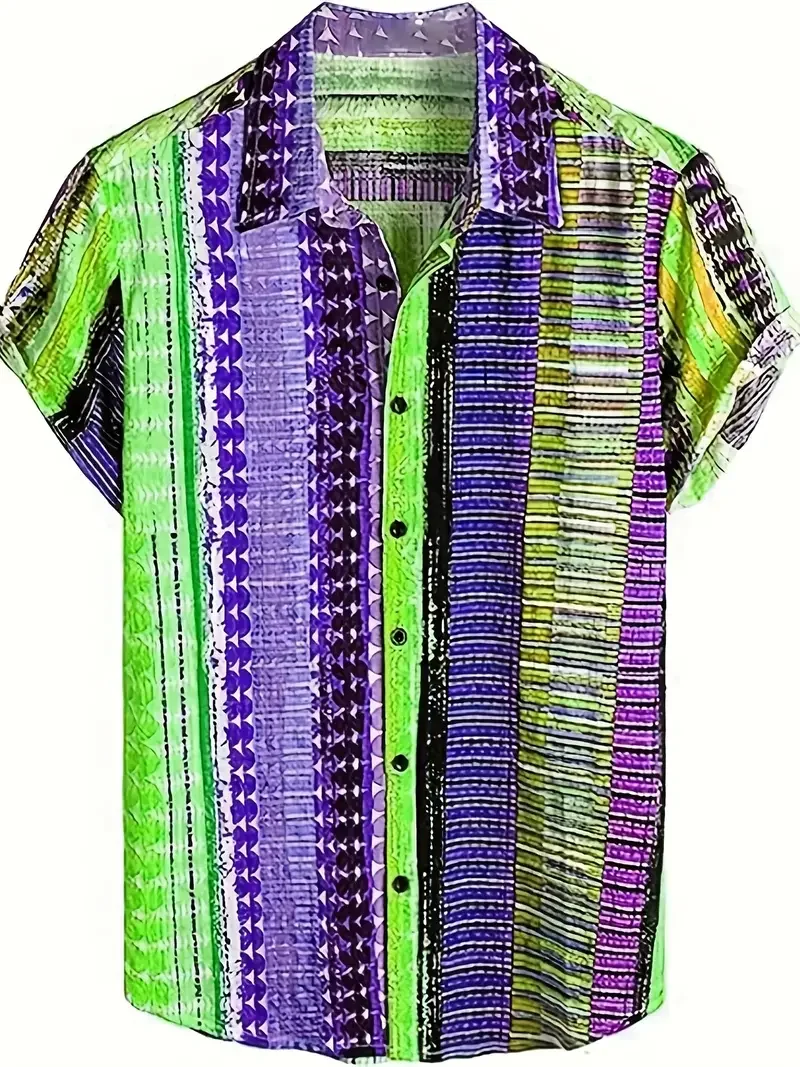 Camisa Havaiana Masculina Manga Curta - Listrada Com Bolso