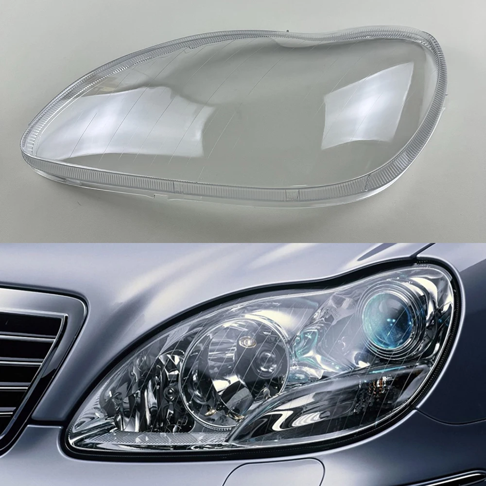 メルセデスベンツ Sクラス W221 ヘッドライトレンズカバー交換｜グーネットピット フロントガラススポイラ 2 個 ために ために S クラス W220 1998-2005 車のヘッドライトカバークリアレンズヘッドラ