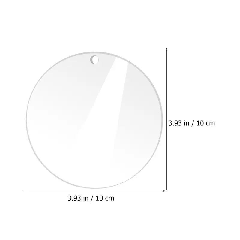2 Pièces, Plaque Vierge Ronde En Acrylique Transparent, Plaque Transparente  Pour Les Projets De Bricolage Et L’artisanat, Feuille De Disque À Gâteau