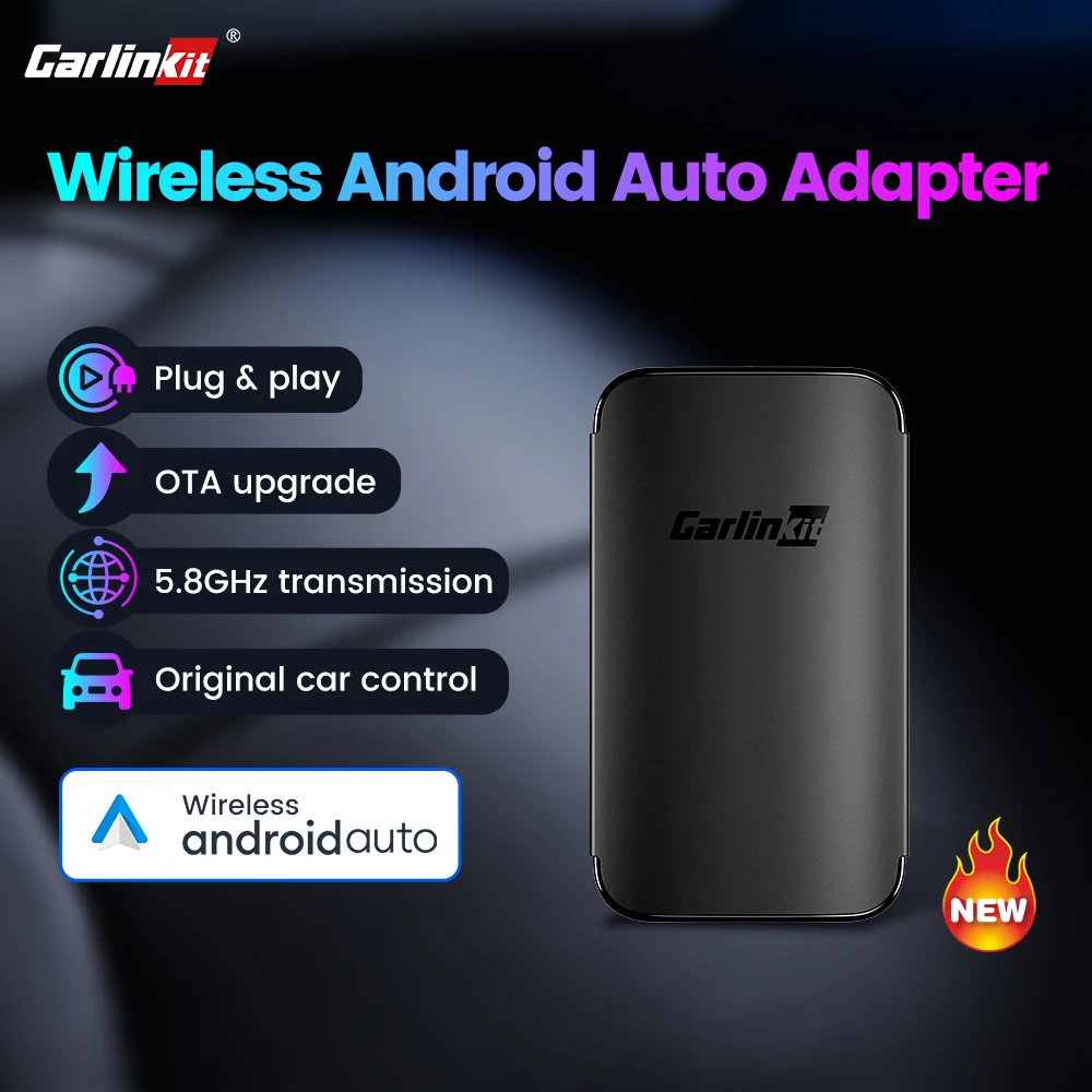 Carlinkit A2A Adattatore Wireless Automatico Android Plug And Play Dongle Automatico Android Wireless Per Auto Oem Androidauto Compatibili 4.0