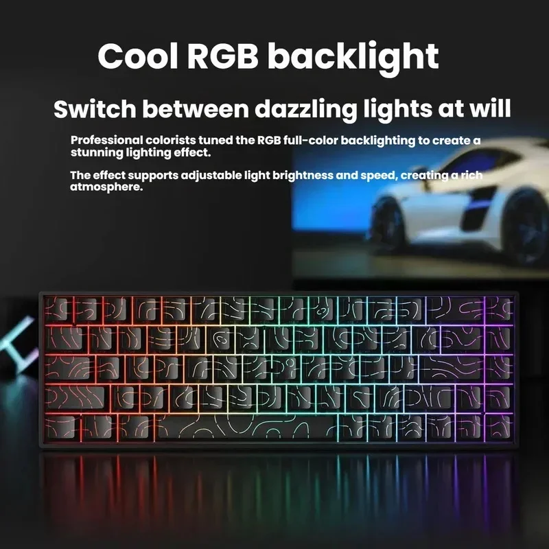 자기식 기계식 키보드 8K 저지연 E-스포츠 게이밍 키보드 RGB 0.01mm RT 정확도 PC 액세서리 선물