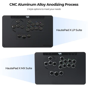 Haute42 Arcade Leverless Controller HautePad X Stickless Fightstick For PC/PS4/PS5 Hitbox Controller Ambient RGB PL/ MX Module 2