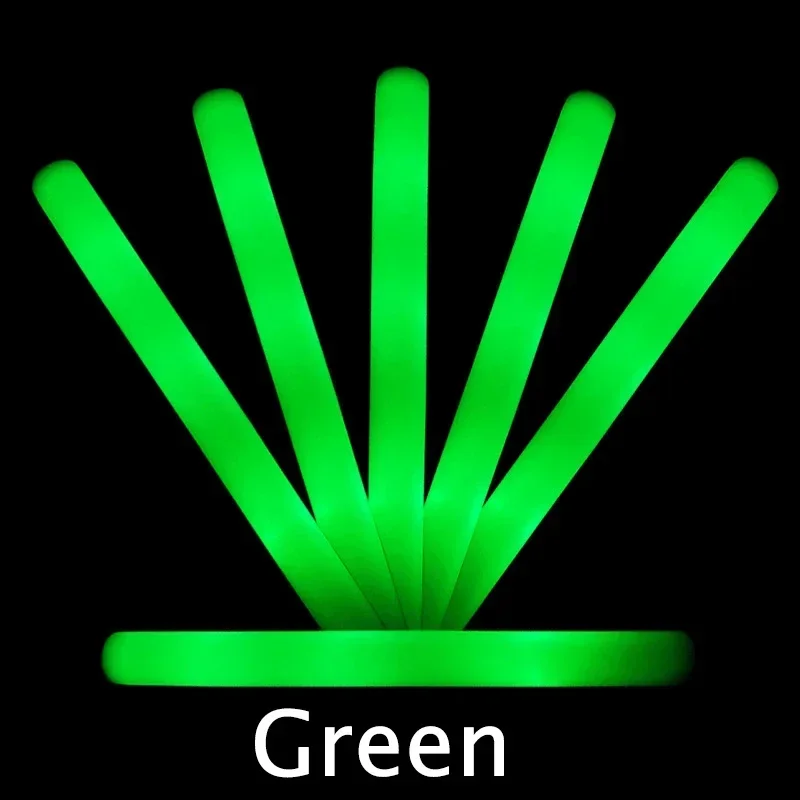 Colorful LED Glow Sticks - RGB Foam Cheer Tubes for Parties  Events