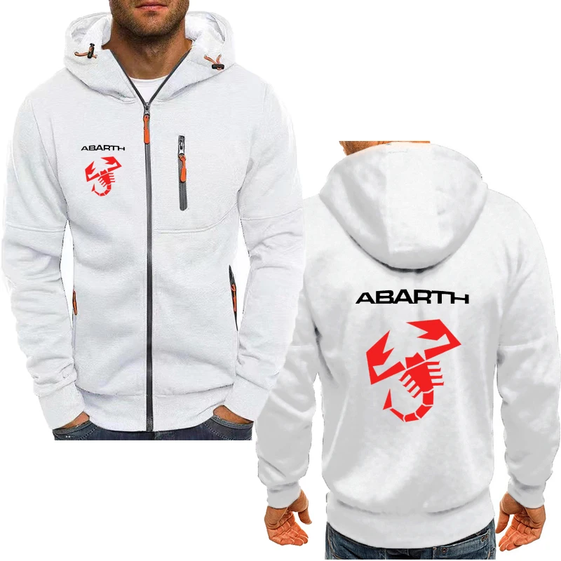

Толстовка мужская с капюшоном, свитшот на молнии, худи с принтом логотипа abarth, уличная одежда в стиле хип-хоп, спортивная одежда, весна-осень