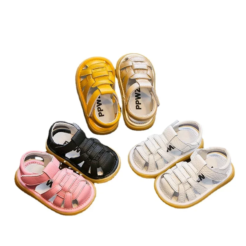 

Toddler Girl Shoes Solid Color Summer Cut-outs Kids Sandals Baby Girl Shoes First Walkers Boys Beach Sandals SOH008