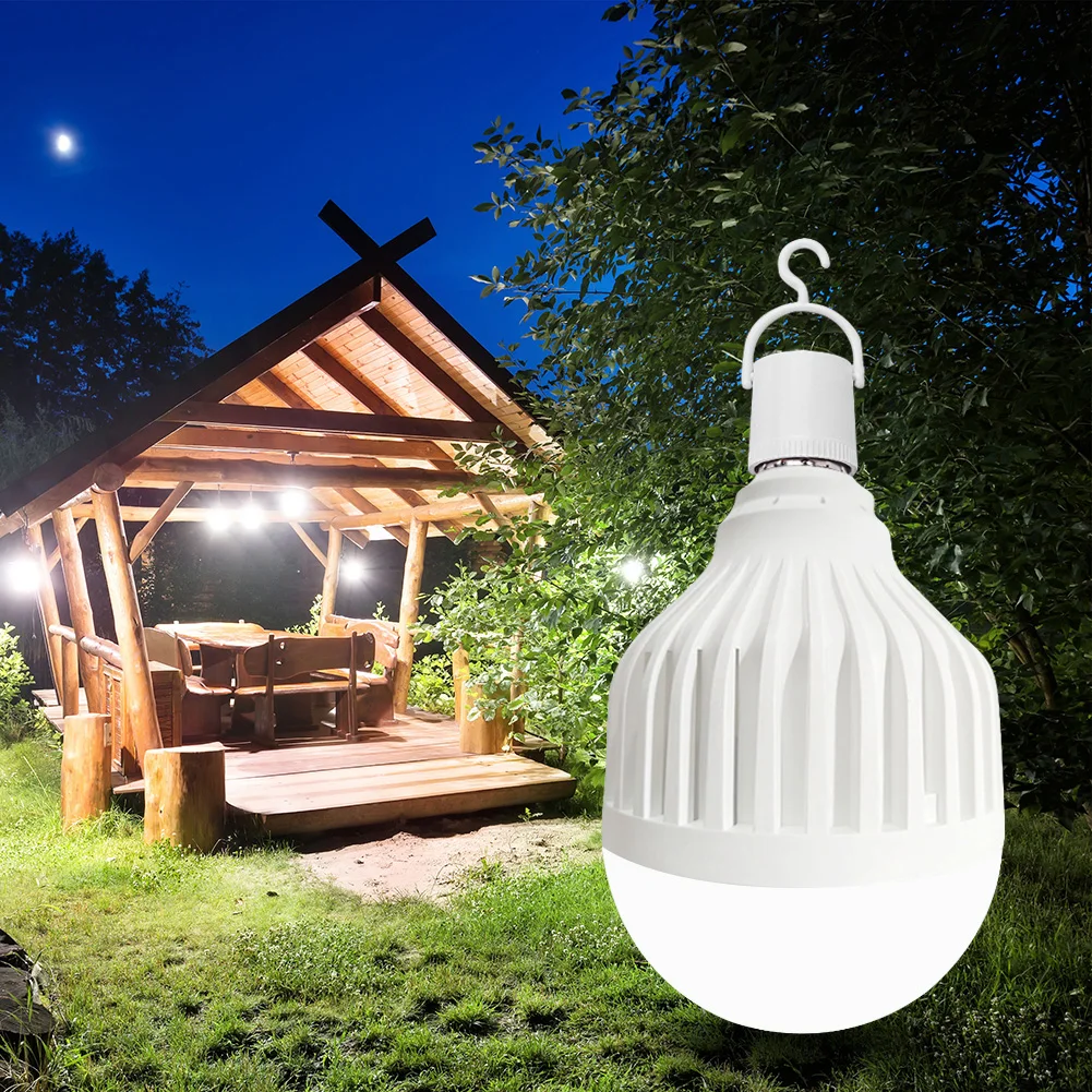 Emergency Light Home Outdoor Lamp Rechargeable Battery LED Bulb Portable EU  Plug