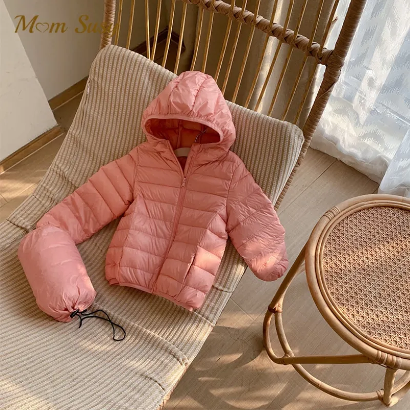 Baby Girl Boy Duck Down Jacket Hooded Teen Child Cotton-Padded Lightweight Coat Warm Outfit Winter Autumn Baby Clothes 2-10Y kids jackets,baby jumpsuit,winter coat