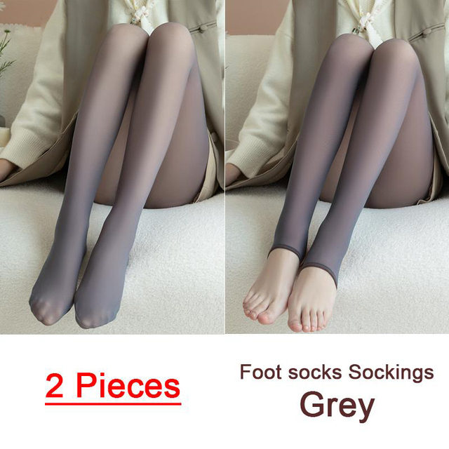 Pcs Sexy Slim Leggings Winter Warm Women Fake Translucent High Waist Leggings Super Elastic Plus Velvet Leggins